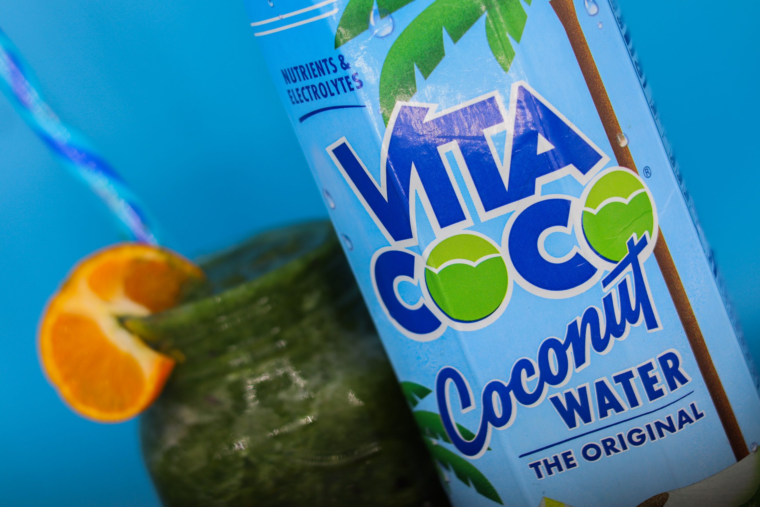 Vita-Coco Smoothie A Vita-Coco Coconut Water makes a delicious kiwi - green energy smoothie.